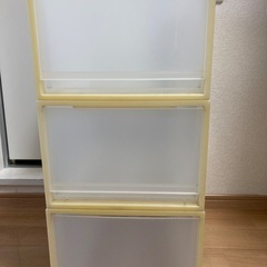 【無料】無印良品 衣装ケース 3段・分解可（20年以上前）の画像