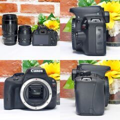 【全国送料無料】 Canon EOS Kiss X7✨ 超望遠 ダブルレンズセット ズームセット✨ 届いたらすぐに使えます✨ キヤノン キャノンの画像