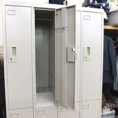 ② 8人用 スチールロッカー カギ無し 4列2段 幅90 奥行51.5 高さ179cm グレー オフィス 事務所 業務用 札幌市 厚別区の画像