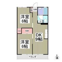 💚💛フリーレント1ヶ月付き💛💚敷礼ゼロ✨バストイレ別🎶東松山駅徒...