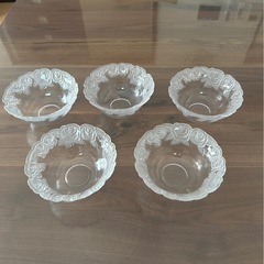 未使用 バラ装飾のサラダボウル 5個セット