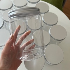 【16個セット】クリア保存容器／プラスチックジャー／収納ボトルの画像
