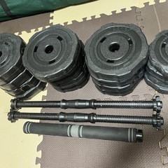バーベル　ダンベル　40キロ　リストラップ付