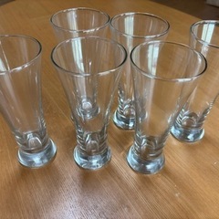 グラスx6個　ビールやパフェなどに
