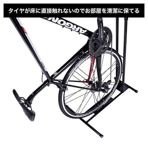 ?‍♂️【新品未開封】縦置き自転車スタンド｜省スペース＆室内保管(ブラック＆シルバー)