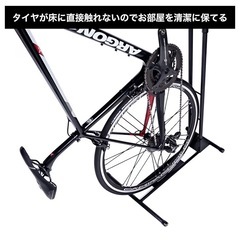 🚴‍♂️【新品未開封】縦置き自転車スタンド｜省スペース＆室内保管(ブラック＆シルバー)の画像