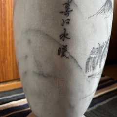 大理石壺大小セットの画像