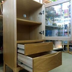 YAMADA ローキャビネット 幅50×奥40×高103㎝ HT19004-3 ヤマダ電機 収納 家具 無垢材 キッチン リビング 札幌市 中央区 南12条の画像