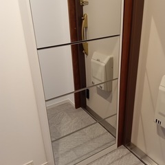 新品ミラー付きシューズボックス【値下げ】の画像