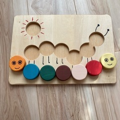 ハンドメイドパズル ウッドトイ バランスおもちゃの画像