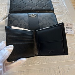 コーチ　アウトレット商品　メンズ　長財布　二つ折り財布の画像
