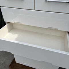 タンス　衣類収納　衣類タンス　収納タンス　収納棚　白　ホワイト　79×41.5×128.8の画像