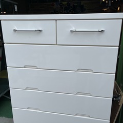 タンス　衣類収納　衣類タンス　収納タンス　収納棚　白　ホワイト　79×41.5×128.8の画像