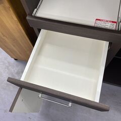 ニトリ ミドルレンジボード 幅80cm 高さ115cm キッチン収納 食器棚 ダークブラウン の画像