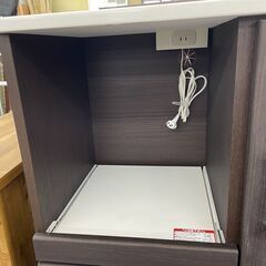 ニトリ ミドルレンジボード 幅80cm 高さ115cm キッチン収納 食器棚 ダークブラウン の画像