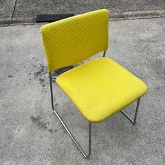 椅子　チェア　ダイニングチェア　黄色　イエロー1脚