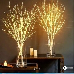 ツリーの枝をかたどった20個Ledウォームライトのデコライト 