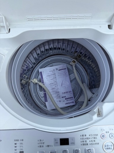 シャープ　洗濯機　6.0kg 2021年