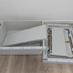 【新品未使用】山善　埃の入らない壁付チェストワイド※1段のみの画像