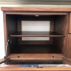 テレビボード大塚家具2枚扉2段引き出しヴィータブラウン223【トレファク堺福田店】の画像