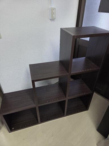 最終値下げ⭐︎古家具収納棚 配送無料】🎋オシャレな飾り棚🎋7657 (創域デポ) 舟入南の収納家具