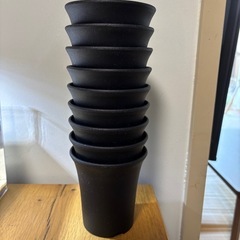 【新品未使用】プラ鉢（ミニ蘭鉢3.5号9個）の画像