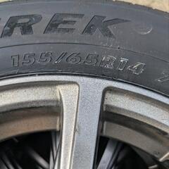 155/65R14　新品タイヤ　セリアル5024 　ホイールマナレイ　軽自動車全般　組み込み済み　バランス取り、バルブ交換もしてます！の画像