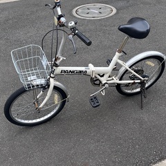 折りたたみ自転車　２０インチ　白　2017購入　６段階ギア