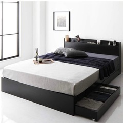 セミダブルベッドフレーム　黒