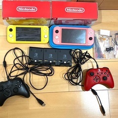 Switch Lite 2台 Horiコントローラー2個　修理キ...