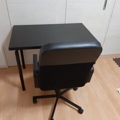 (家具) 机セット　椅子　パソコン机、作業机、勉強机、ダイニングテーブルの画像