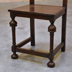 【ヤ取】≪zyt2216ジ≫ 英国ヴィンテージ家具 ダイニングチェア オーク材 バロックスタイル アンティーク/バルボスレッグ/椅子/中古家具/宮城県仙台市 70519-15の画像