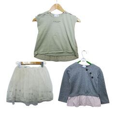 女児 キッズ 120cmサイズ 5枚セット ワンピース、カットソー、スカートの画像