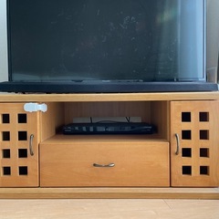 【木製テレビボード】収納付き/耐荷重20kg/中古