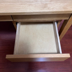 【決まりました】無印良品　木製デスク&木製デスクキャビネットの画像
