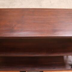 ≪zys2215ジ≫木製棚/飾り棚 オープンシェルフ 幅約124cm 奥行約49cm 高さ約85cm ブラウン系 現状品 『仙台 引取歓迎』70522-23の画像