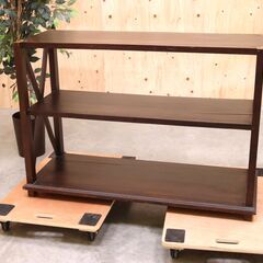 ≪zys2215ジ≫木製棚/飾り棚 オープンシェルフ 幅約124...