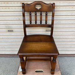 ②【希少美品】ナガノインテリア 天然木 椅子 ハートマーク ダイ...