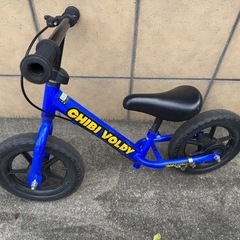 キックバイク　青　ブレーキ付きの画像