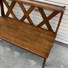 カリモク RUSTIC風  ベンチ　ダイニングチェアの画像