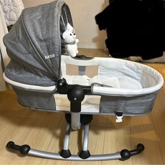 【値下】KATOJI バウンサー ターン360°（吊り下げおもちゃ付き） 定価16,280円　簡易ベビーベッドの画像