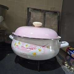ピンク 花柄 鍋