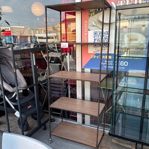 鉄フレーム シェルフ オープンシェルフ オープンラック シンプル レトロ おしゃれ インテリア 収納