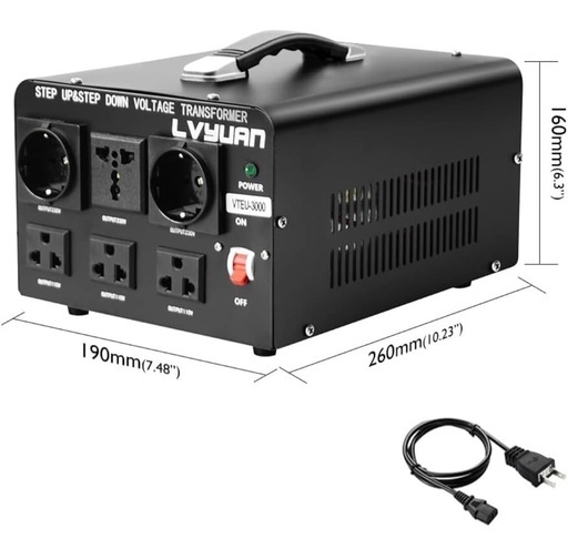 LVYUAN 変圧器 3000W