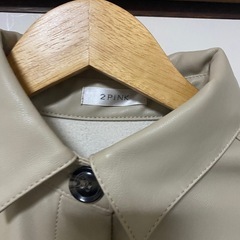 レザージャケット　白　　Lの画像