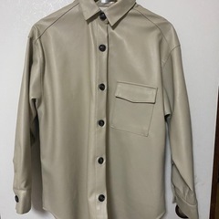 レザージャケット　白　　L