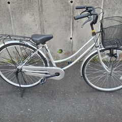 26インチ自転車　ママチャリ　シルバー