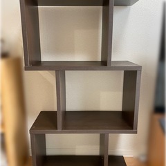 【オープンシェルフ】3段棚/ウォールナット/中古