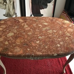 大理石 テーブル 天板 猫足の画像