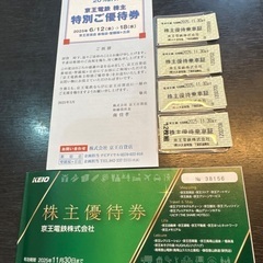 京王電鉄株主優待3点セット
